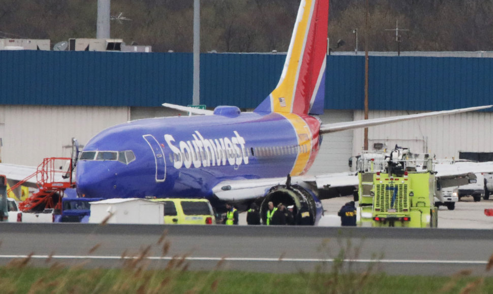 Avariniu būdu nusileidęs bendrovės „Southwest Airlines“ lėktuvas