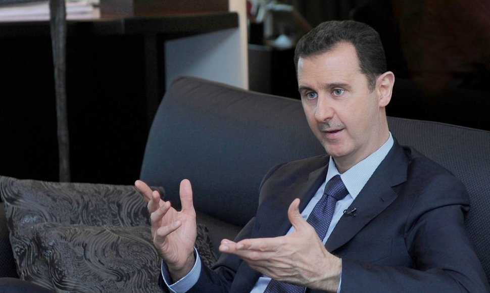 Rusijos žurnalistų kalbinamas Sirijos prezidentas Basharas al Assadas