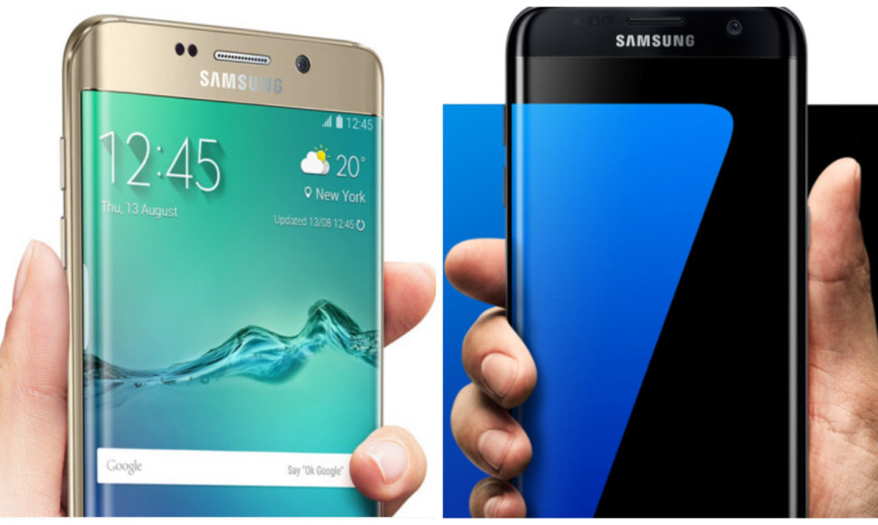 „Samsung Galaxy S6 Edge Plius" ir  „Samsung Galaxy S7 Edge"