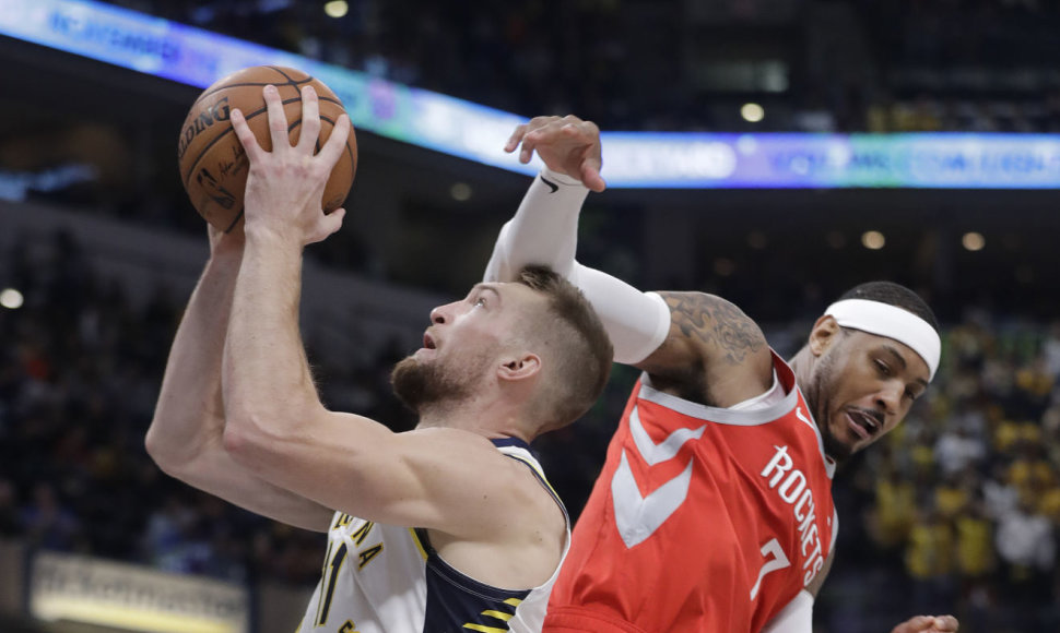 Domantas Sabonis ir Carmelo Anthony