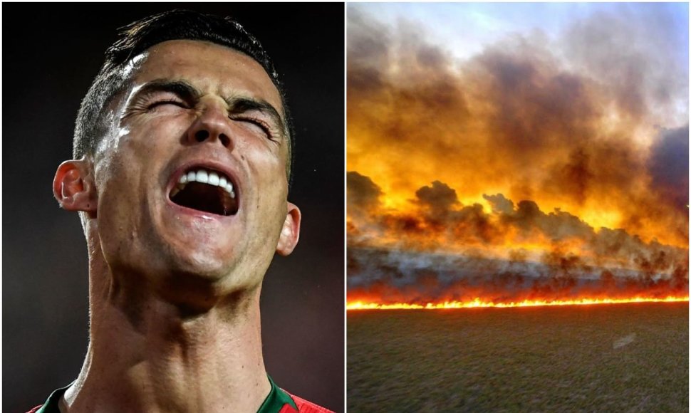 Cristiano Ronaldo atkreipė dėmesį į degančius Amazonės miškus, bet padarė pora klaidų.
