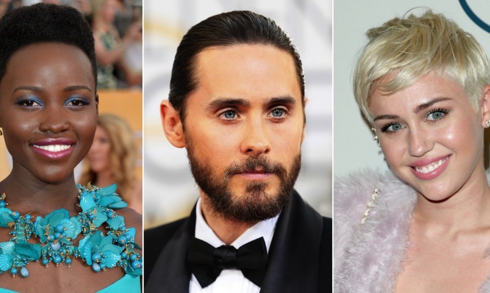 Lupita Nyong'o, Jaredas Leto ir Miley Cyrus