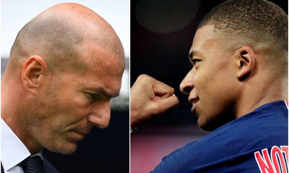 K.Mbappe ketina likti Paryžiuje, nepaisant vilionių iš Madrido, kur dirba Z.Zidane'as.