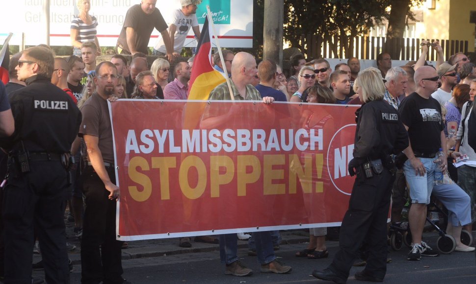 Protestas prie pabėgėlius Drezdene