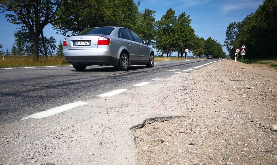 13-asis kelio A13 kilometras, važiuojant į Klaipėdos į Palangą