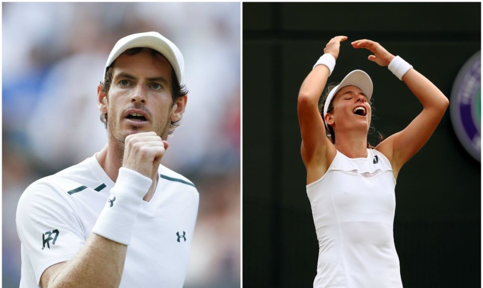 Andy Murray ir Johanna Konta