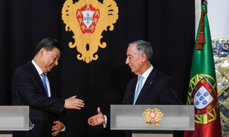 Kinijos ir Portugalijos prezidentai: Xi Jinpingas ir Marcelo Rebelo de Sousa