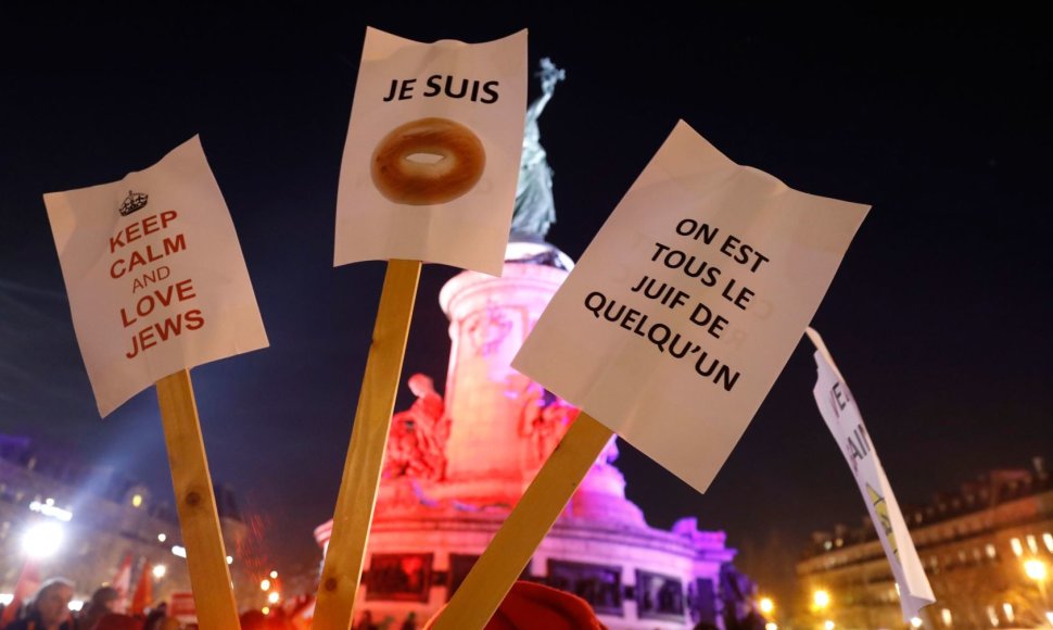 Protestas prieš antisemitizmą Paryžiuje