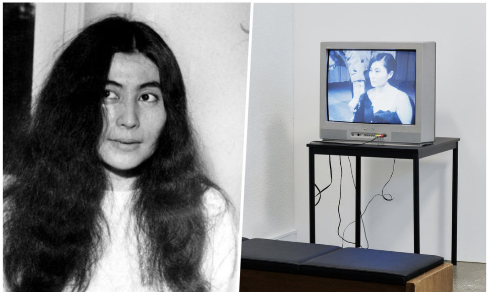 Yoko Ono ir jos performanso "Karpymo kūrinys" instaliacija Kaune