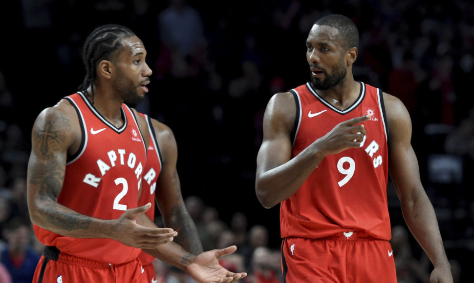 Kawhi Leonardas ir Serge'as Ibaka