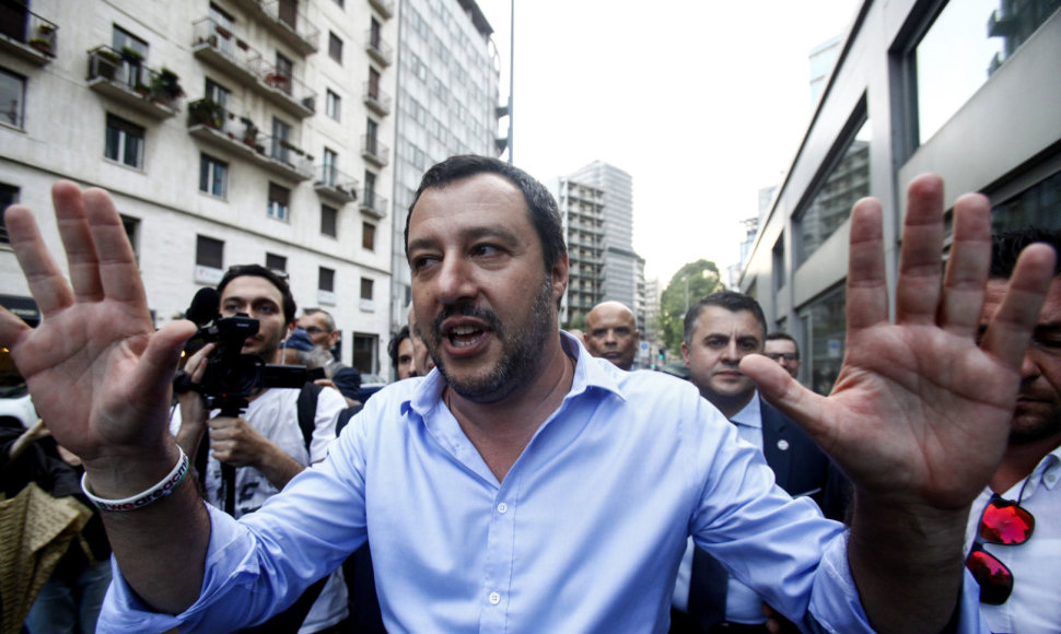 Šiaurės lygos lyderis Matteo Salvini