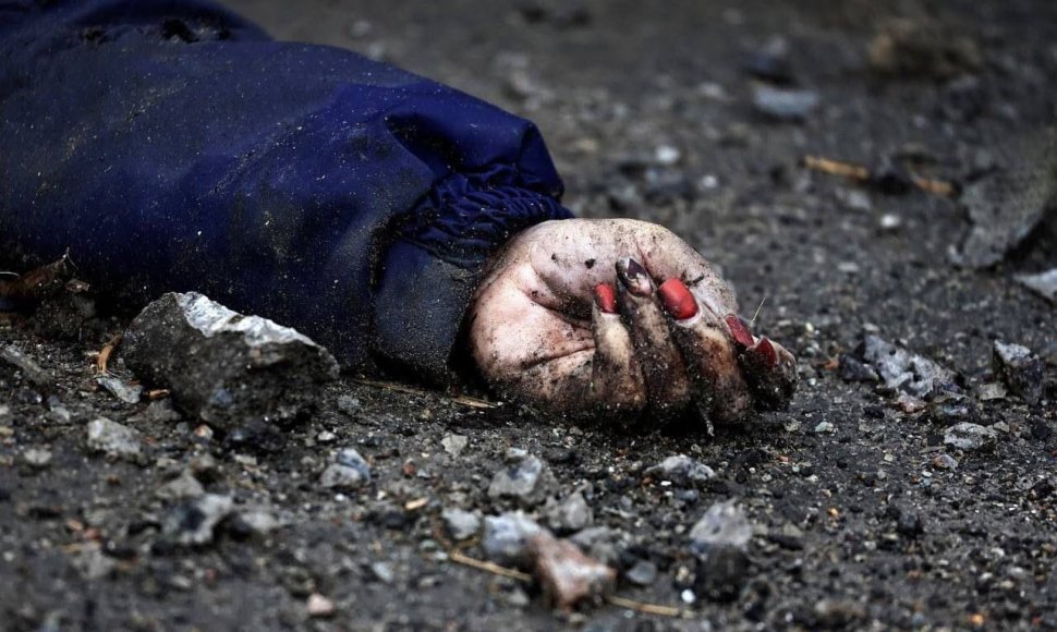 Rusijos karių nužudyti žmonės Ukrainos Bučos mieste