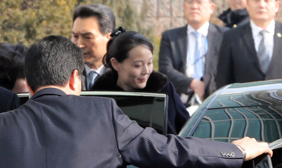 Šiaurės Korėjos lyderio Kim Jong Uno sesuo Kim Yo Jong Pietų Korėjoje