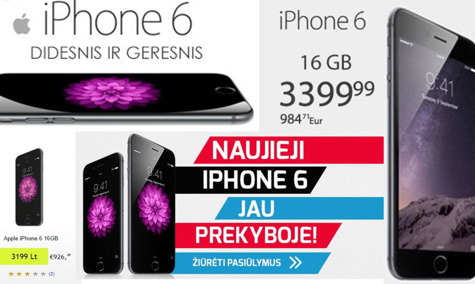 Lietuvos internetinėse parduotuvėse jau paskelbta apie prekybą „iPhone“ telefonais