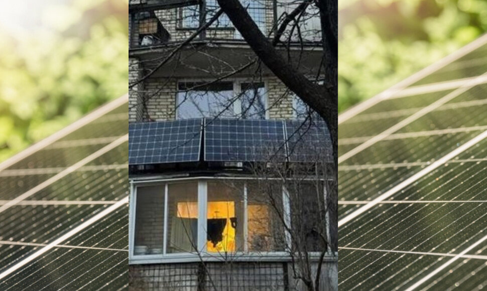 Saulės elektrinė balkone