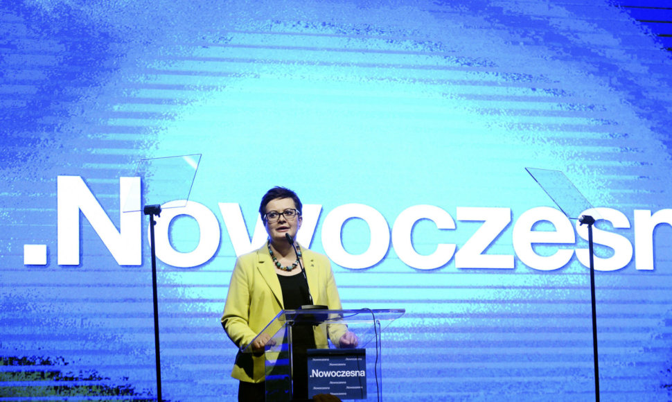 Lenkijos Šiuolaikinės partijos lyderė Katarzyna Lubnauer