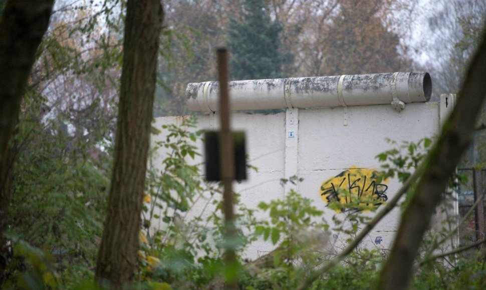 Miške aptikta nepaliesta Berlyno sienos dalis