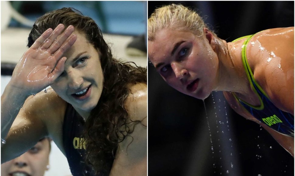 Rūta Meilutytė ir Katinka Hosszu (kairėje) treniruojasi drauge Los Andžele.