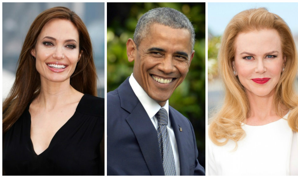 Garsūs kairiarankiai: Angelina Jolie, Barackas Obama, Nicole Kidman ir princas Williamas