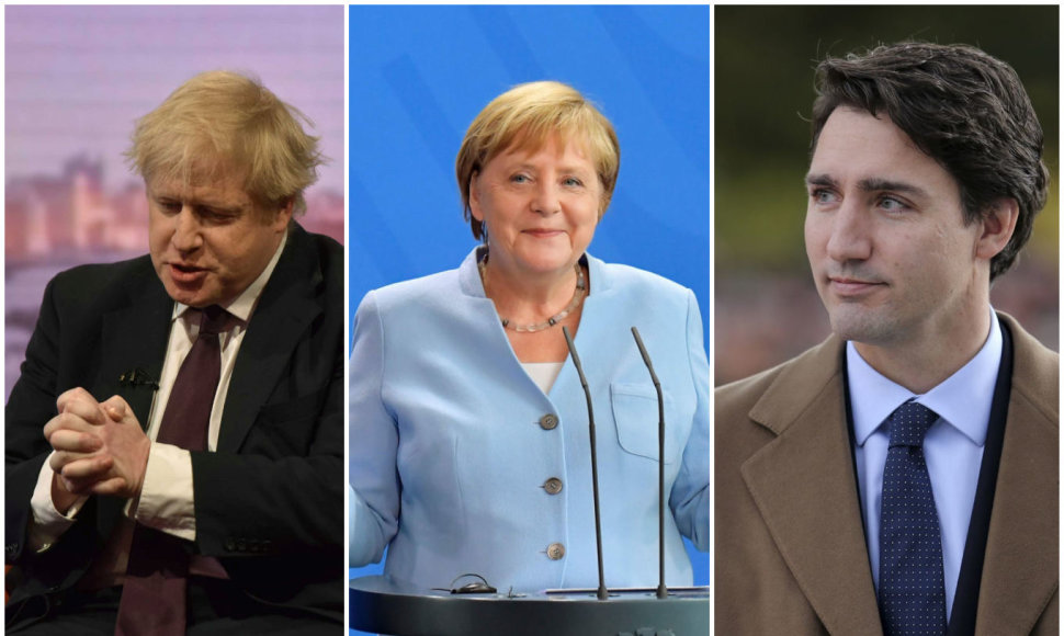 Borisas Johnsonas, Angela Merkel, Justinas Trudeau