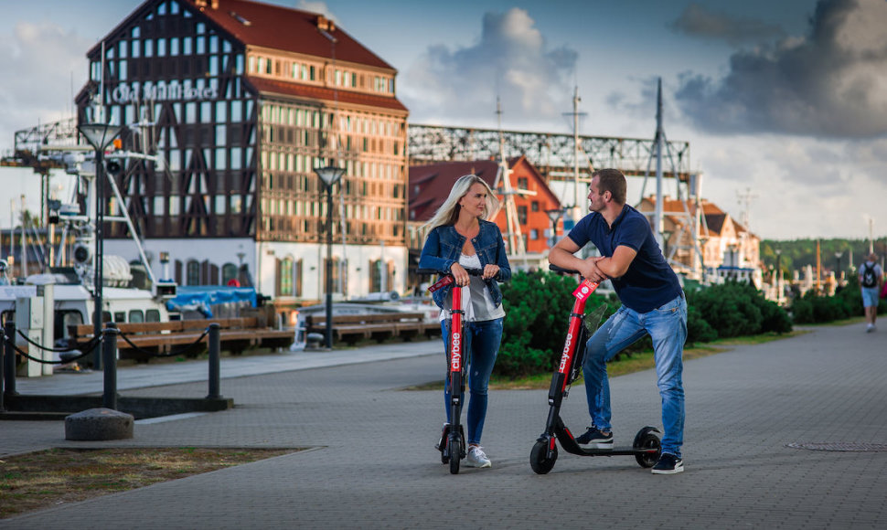 „CityBee“ paspirtukai Klaipėdoje