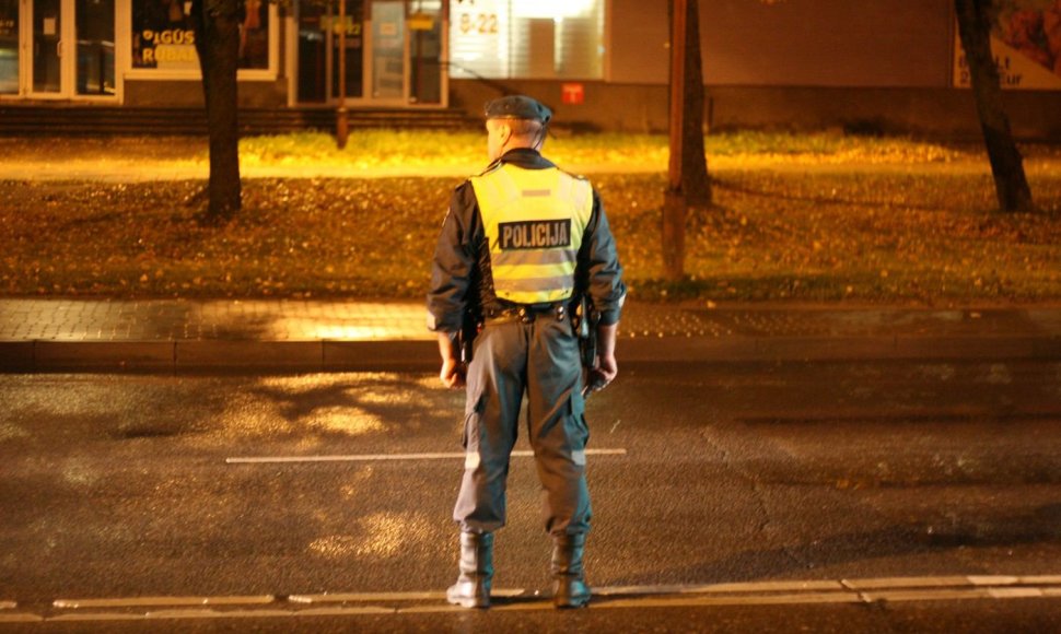 Šiaulių policija užtvėrė Tilžės gatvę
