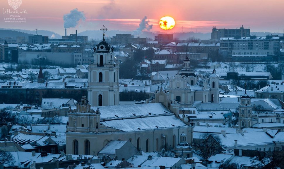 Vilnius, vaizdas nuo Trijų kryžių kalno. 