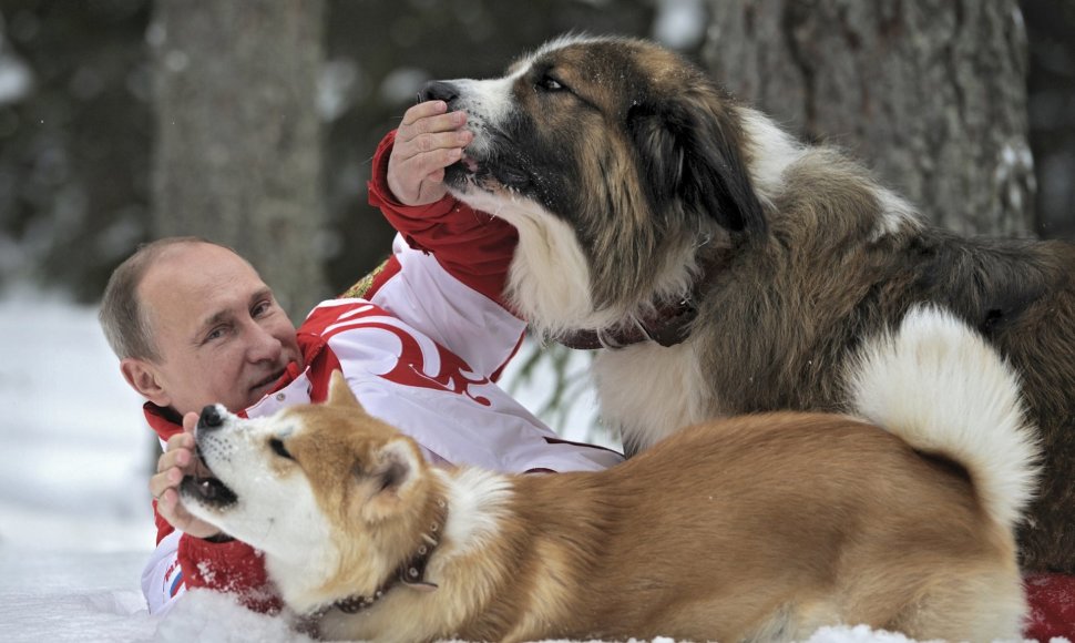 Vladimiras Putinas su šunimis