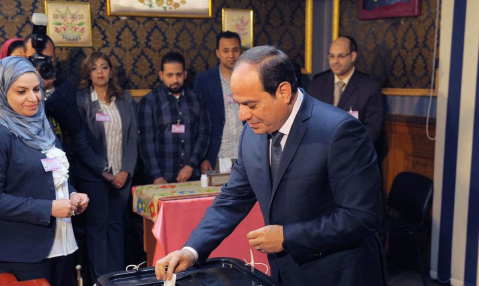 Abdel Fattahas el Sisi balsavo prezidento rinkimuose