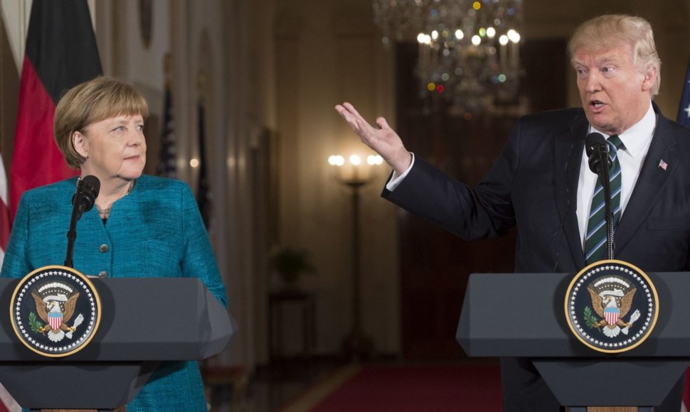 A.Merkel ir D.Trumpo susitikimas Baltuosiuose rūmuose