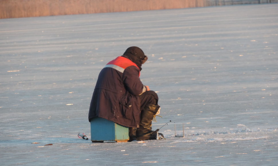 Ant Trakų ežero ledo