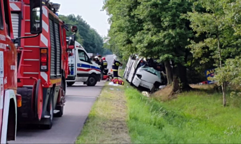 Autobuso avarija Lenkijoje