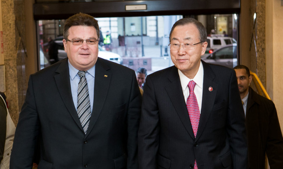JT generalinis sekretorius Ban Ki-moonas susitiko su Lietuvos politikais. Vizitas pas ministrą Liną Linkevičių.