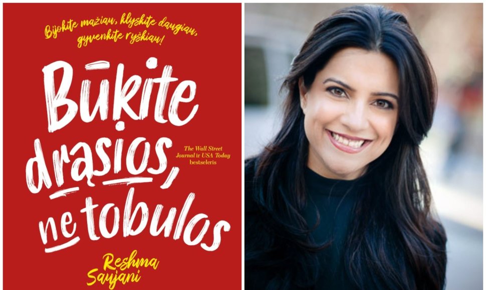 Reshma Saujani ir jos knygos viršelis