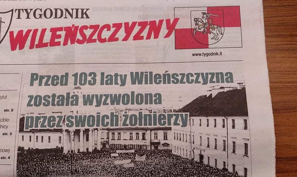 „Tygodnik Wileńszczyzny“ straipsnis apie Vilniaus krašto „išlaisvinimą“