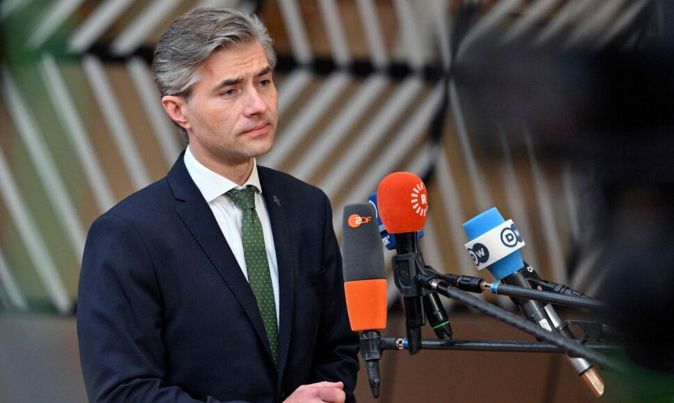 Kęstutis Budrys gegužę vykusiame Europos Sąjungos Užsienio reikalų tarybos susitikime / NICOLAS TUCAT / AFP