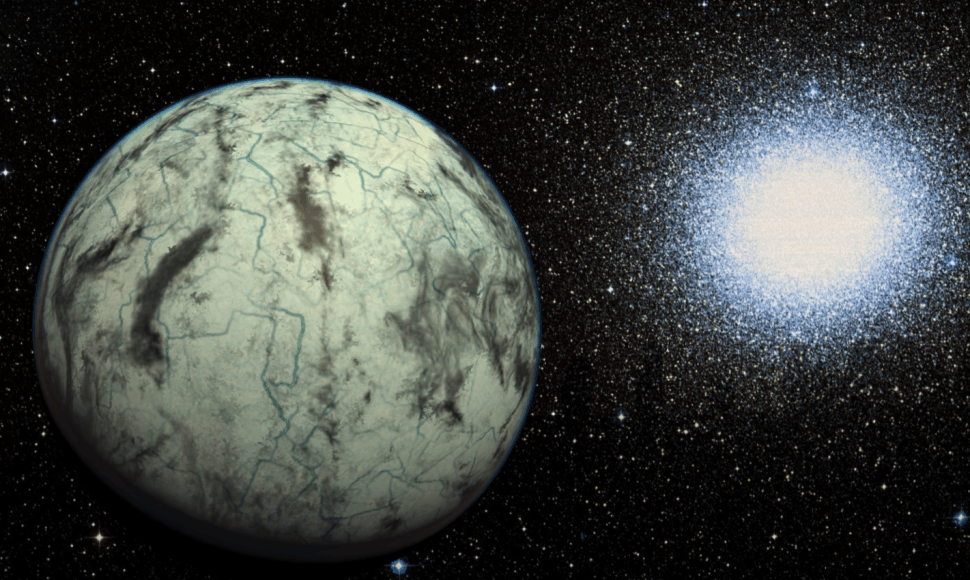 Meniniko akimis vaizduojama egzoplaneta Kapteino B yra seniausia iki šiol atrasta potencialiai gyvenama egzoplaneta