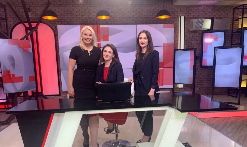 IBWN prezidentė Laura Kovaliovaitė duoda interviu Gruzijos TV