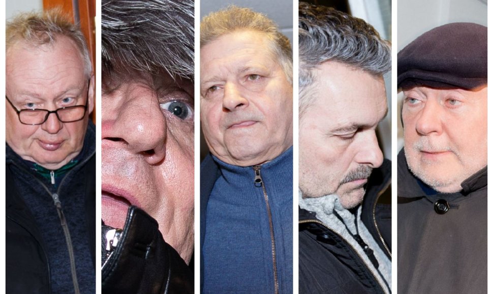 Suimtieji teisėjai (iš kairės) E.Laužikas, V.Kažys, V.Bavėjanas, H.Jaglinskis ir K.Gurinas