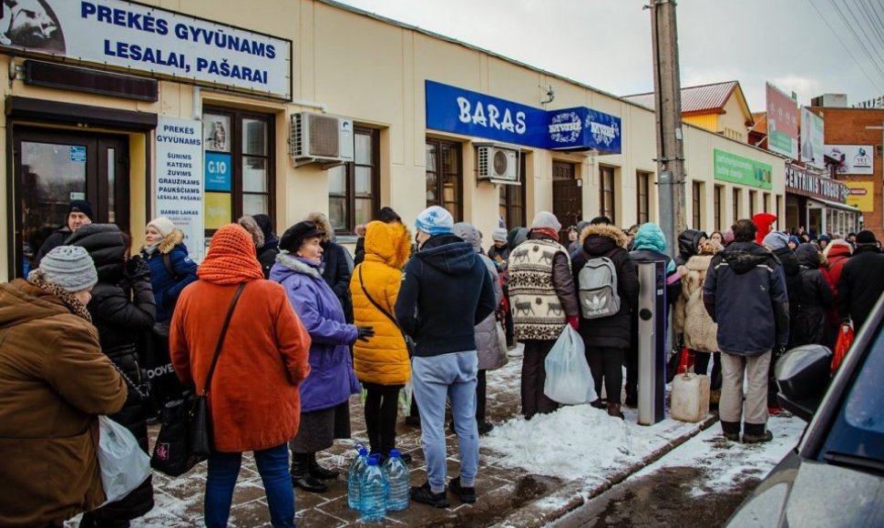 Prie nemokamai dalijamo pieno – panevėžiečių eilė.