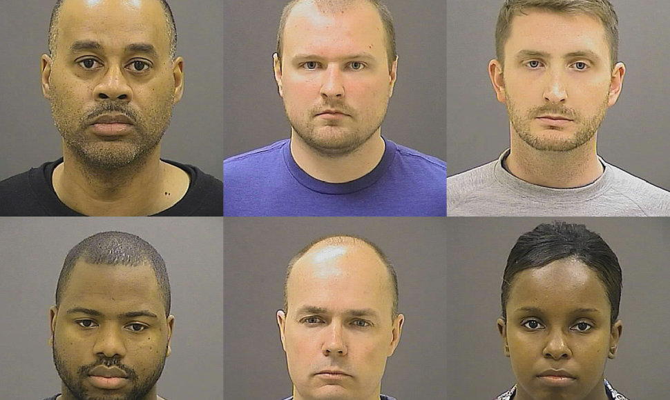 Šeši Baltimorės policininkai, kuriems pateikti kaltinimai dėl Freddie Gray'aus mirties