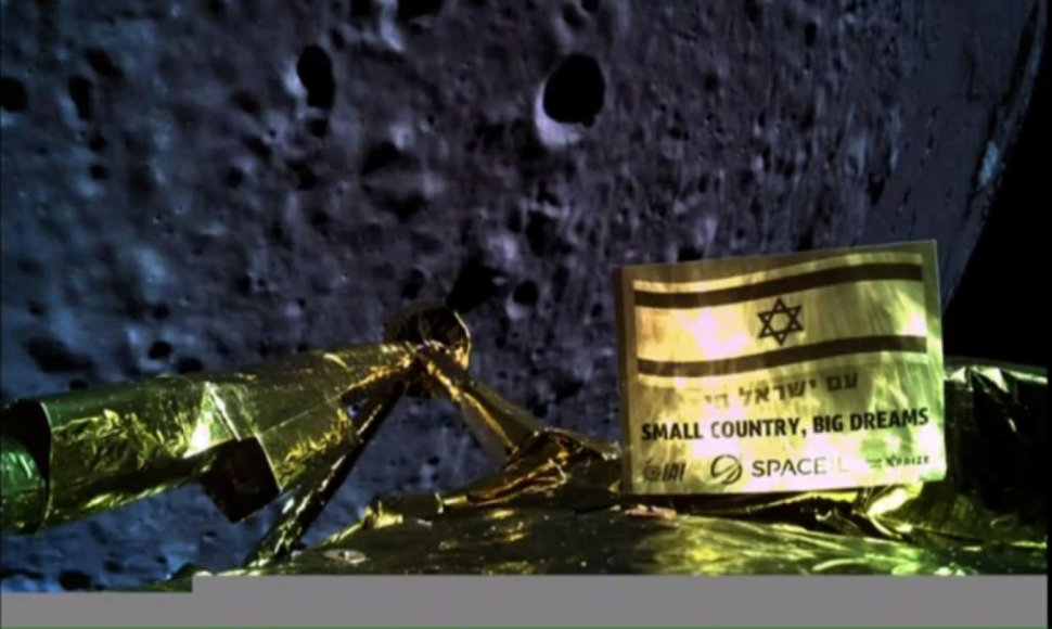 „Beresheet“ padaryta nuotrauka prieš mėginimą nusileisti ant Mėnulio