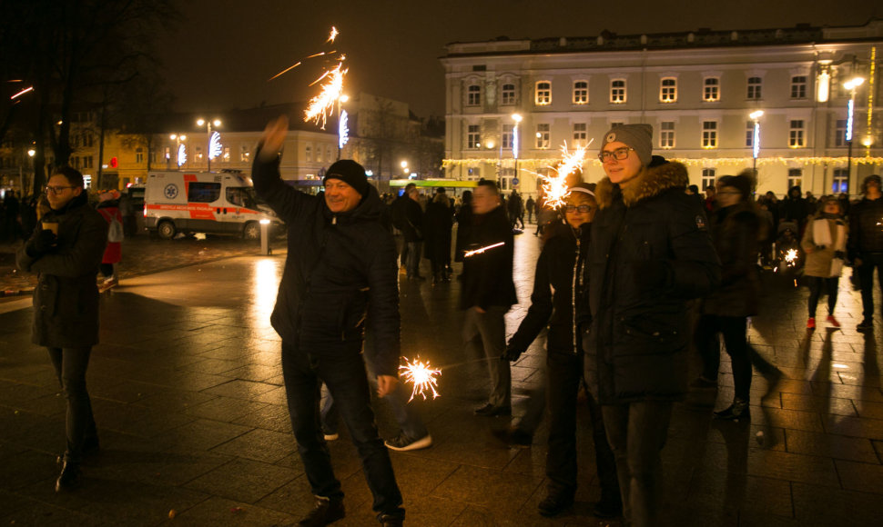 Vilnius pasitiko Naujuosius 2018-uosius metus