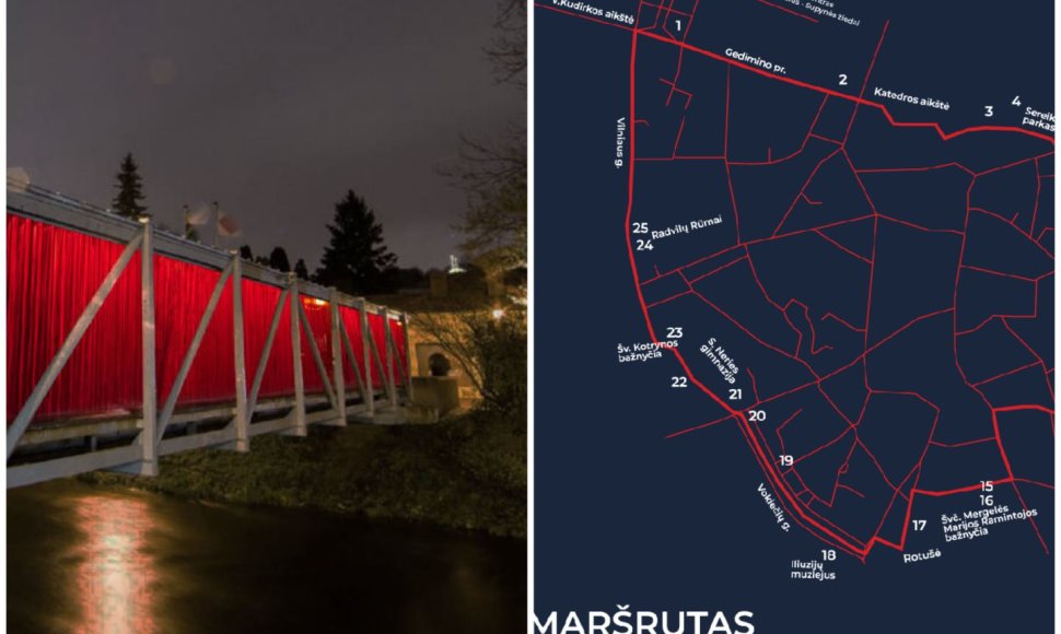 Vilniaus šviesų festivalis skelbia 27 instaliacijų žemėlapį