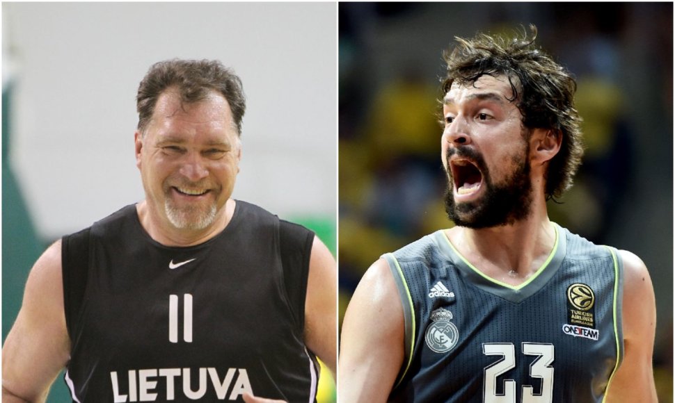 Arvydas Sabonis ir Sergio Llullas 