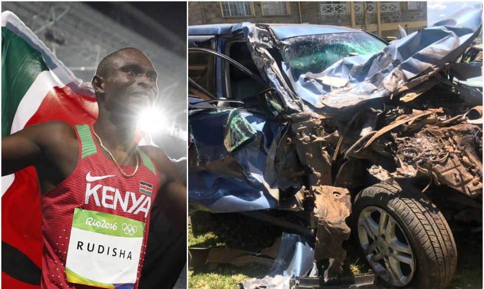 Davidas Rudisha po avarijos automobilis atrodė taip.