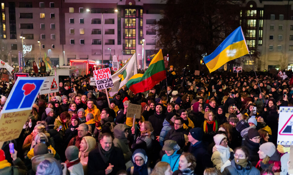 Trečiadienio protestas &bdquo;&Scaron;alin rankas nuo laisvo žodžio!&ldquo;