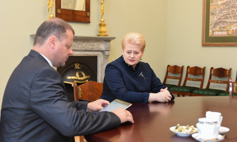 Prezidentės susitikimas su vidaus reikalų ministru Sauliumi Skverneliu