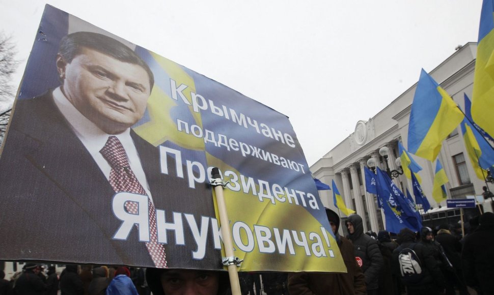 V.Janukovyčiaus šalininkai Kryme