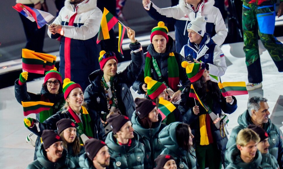 Lietuvos rinktinė žiemos olimpinių žaidynių uždaryme